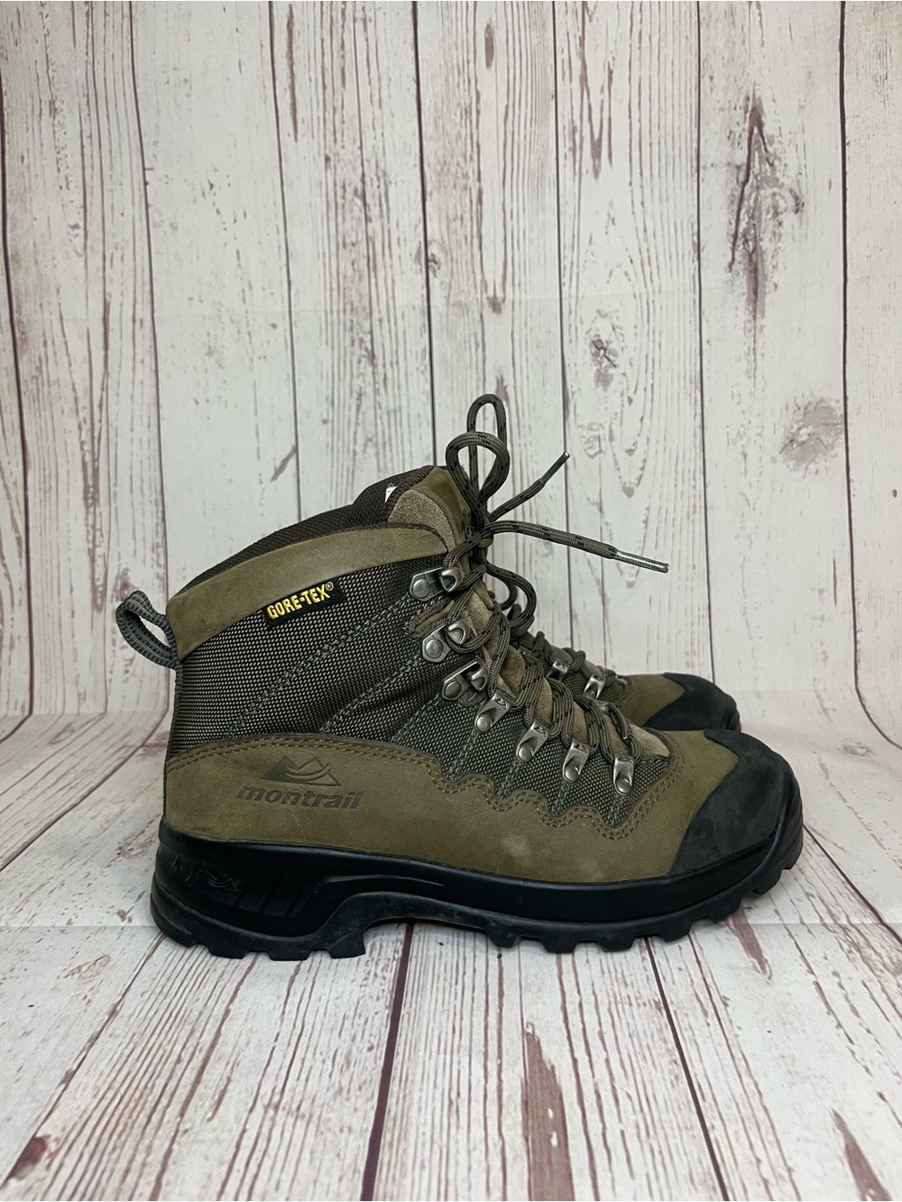 Montrail Gentorx GTX Hiking Trail Boots Brown Leather Waterproof Women Size 7
